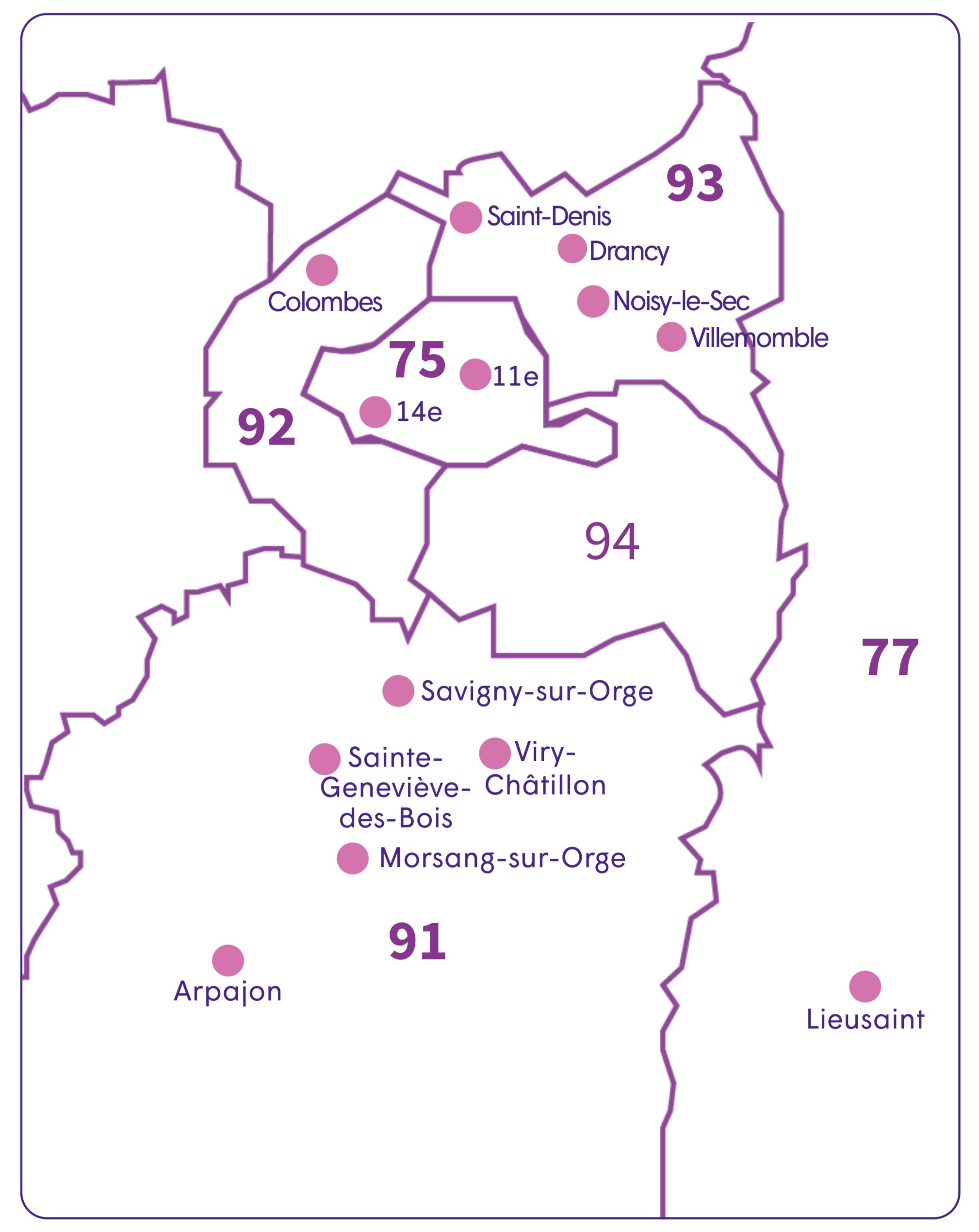 Cartographie agences VYV Domicile